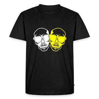 Crâne élégant - T-shirt Premium bio Homme - noir - Devant - Nico (187cm)