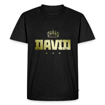 David - T-shirt Premium bio Homme - noir - Devant - Nico (187cm)