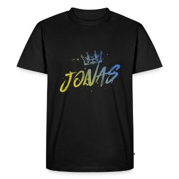 Jonas - T-shirt Premium bio Homme - noir - Devant - Nico (187cm)