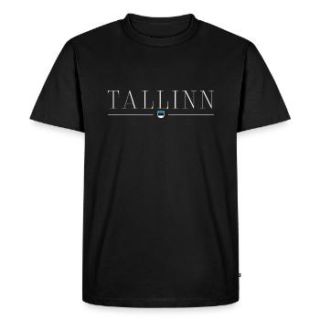 Tallinn, Estonie T-shirt de design de style - T-shirt Premium bio Homme - noir - Devant - Nico (187cm)