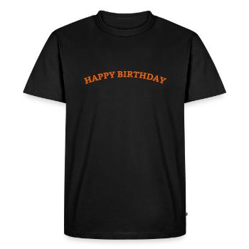 Bon anniversaire - T-shirt Premium bio Homme - noir - Devant - Nico (187cm)
