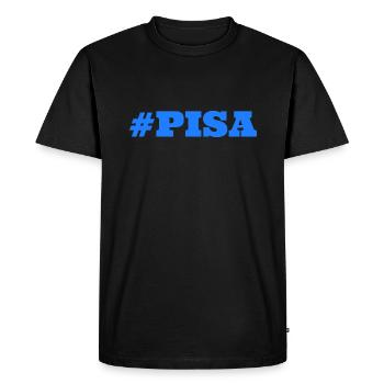 #Pisa Italy - Men's Premium Organic T-Shirt - black - Front - Nico (187cm)