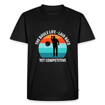 Boule Pétanque Boccia Boules - T-shirt Premium bio Homme - noir - Devant - Nico (187cm)