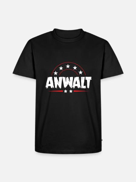 Anwalt Beruf - Männer Premium Bio T-Shirt - Schwarz