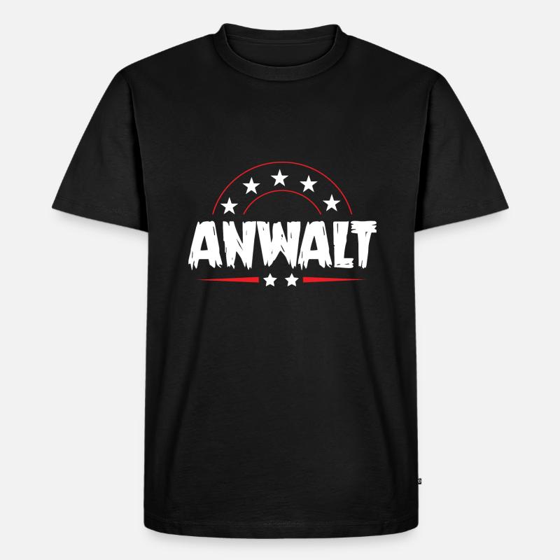 Anwalt Beruf - Männer Premium Bio T-Shirt - Schwarz