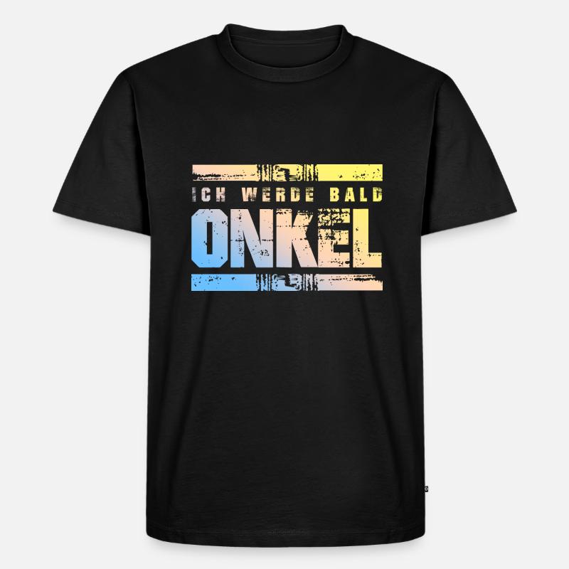 Ich werde Bald Onkel - Männer Premium Bio T-Shirt - Schwarz