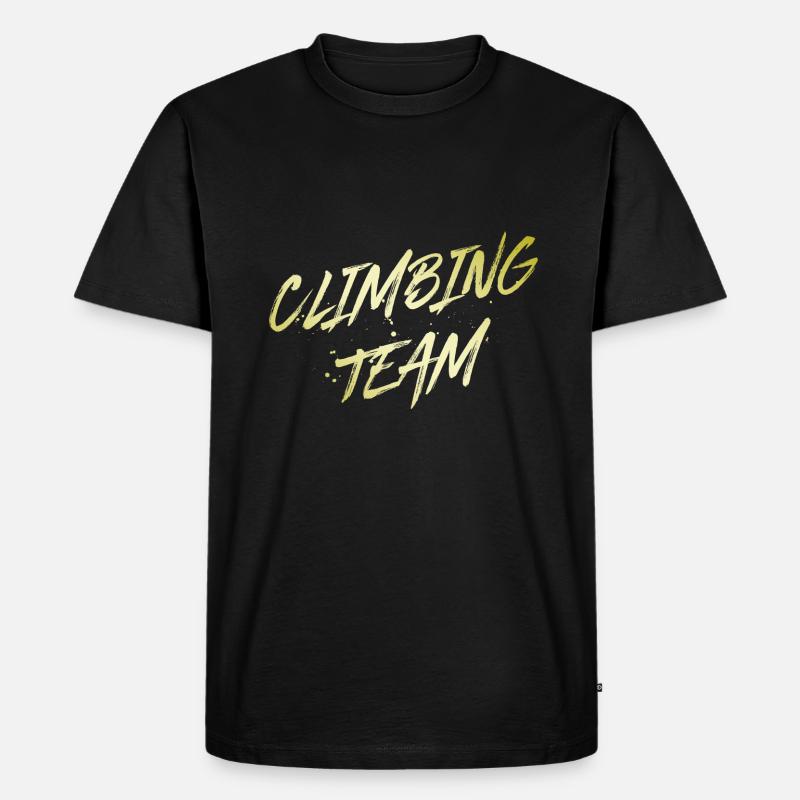 Climbing Team - Männer Premium Bio T-Shirt - Schwarz