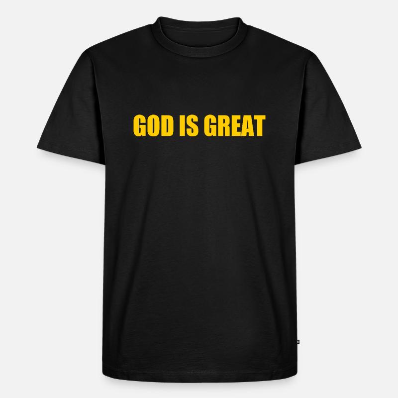 god is great - Männer Premium Bio T-Shirt - Schwarz