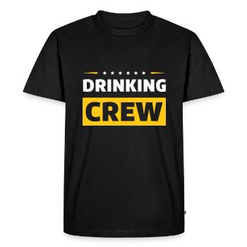 Équipage de consommation d’alcool - T-shirt Premium bio Homme - noir - Devant - Nico (187cm)
