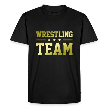 Wrestling Team - Men's Premium Organic T-Shirt - black - Front - Nico (187cm)
