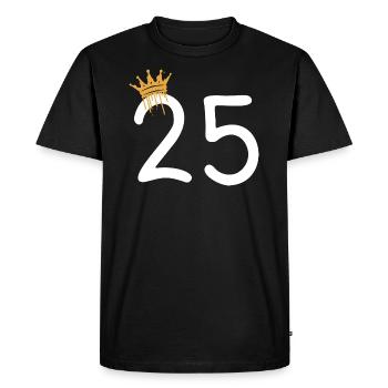 25 - Men's Premium Organic T-Shirt - black - Front - Nico (187cm)
