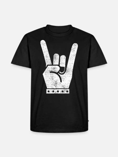 Rock And Roll - Männer Premium Bio T-Shirt - Schwarz