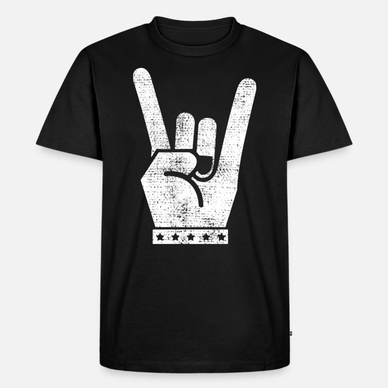 Rock And Roll - Männer Premium Bio T-Shirt - Schwarz
