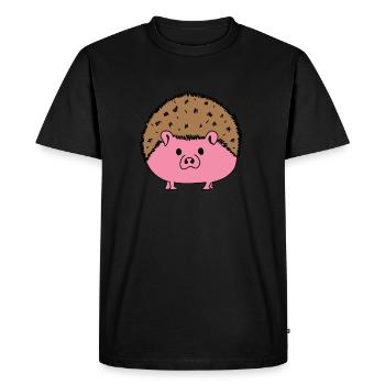 hérisson - T-shirt Premium bio Homme - noir - Devant - Nico (187cm)
