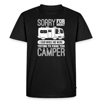 Camping-car - T-shirt Premium bio Homme - noir - Devant - Nico (187cm)