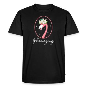 Sardaigne-Flamingobild, Randonnée &Camping - T-shirt Premium bio Homme - noir - Devant - Nico (187cm)