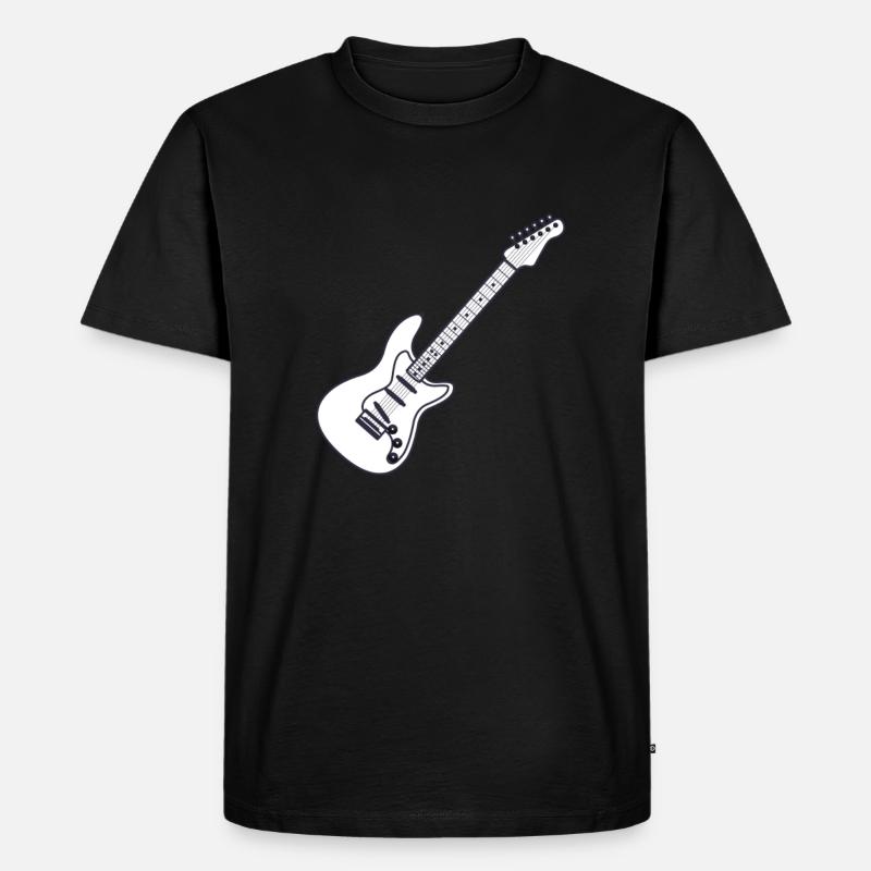 Gitarrist - Gitarre - Männer Premium Bio T-Shirt - Schwarz