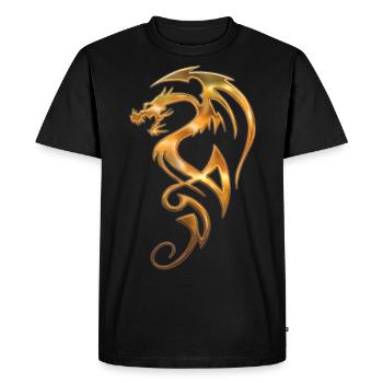 Tribal Dragon - T-shirt Premium bio Homme - noir - Devant - Nico (187cm)