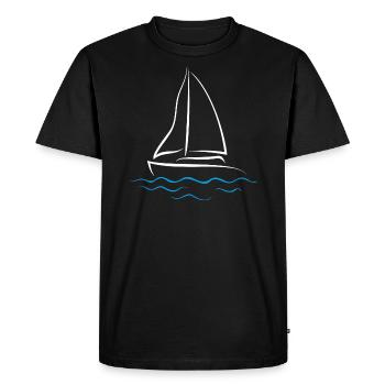Segeln Shirt Kapitän Boot Schiff Shirt Segelboot - T-shirt Premium bio Homme - noir - Devant - Nico (187cm)