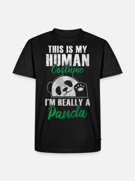 Panda Géant Panda Chine Mignon - T-shirt Premium bio Homme - noir