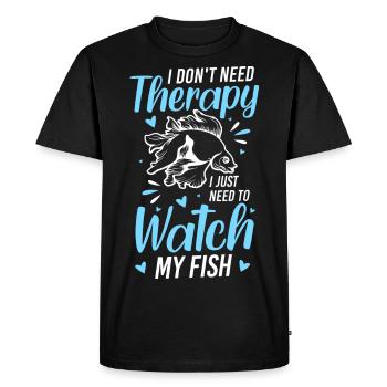 Poissons Eau de mer Pisciculture - T-shirt Premium bio Homme - noir - Devant - Nico (187cm)