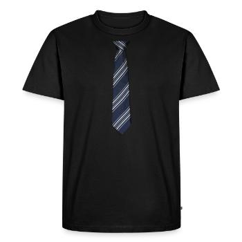 T-shirt avec imprimé cravate - T-shirt Premium bio Homme - noir - Devant - Nico (187cm)