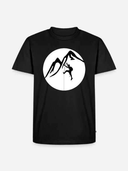 Bergsteiger Abenteuer - Männer Premium Bio T-Shirt - Schwarz