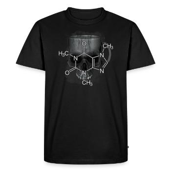 Caffeine - Men's Premium Organic T-Shirt - black - Front - Nico (187cm)