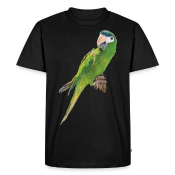 The Noble Macaw - Men's Premium Organic T-Shirt - black - Front - Nico (187cm)