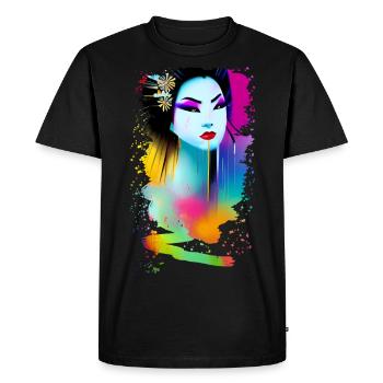 Geisha - Truecolored - Men's Premium Organic T-Shirt - black - Front - Nico (187cm)