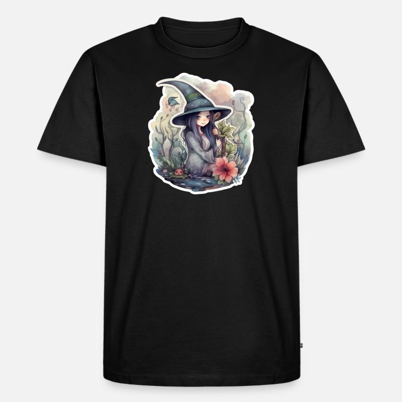 süße Hexe im Wasser - Männer Premium Bio T-Shirt - Schwarz