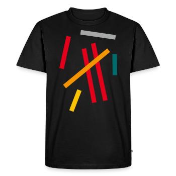 Minimal Pattern - Abstract - Men's Premium Organic T-Shirt - black - Front - Nico (187cm)