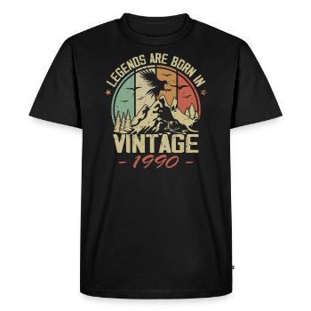The Legends Were Born In 1990 - 34th Anniversary - Men's Premium Organic T-Shirt - black - Front - Nico (187cm)