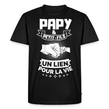 T-shirt for Grandpa - Grandpa and Grandson - Men's Premium Organic T-Shirt - black - Front - Nico (187cm)