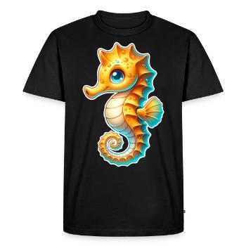 Seahorse Seahorse - Men's Premium Organic T-Shirt - black - Front - Nico (187cm)