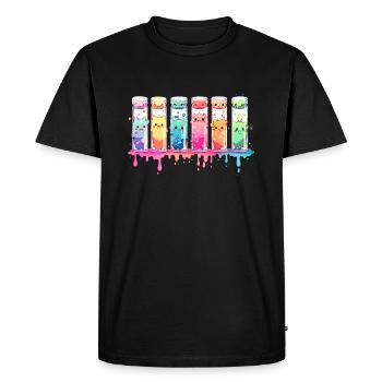 Drôle de chimie science chimiste tubes à essai - T-shirt Premium bio Homme - noir - Devant - Nico (187cm)