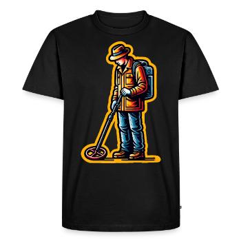 Probing Metal Detector - Men's Premium Organic T-Shirt - black - Front - Nico (187cm)