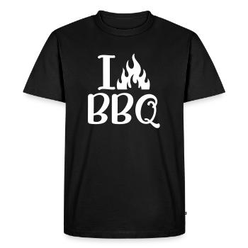 Cadeaux BBQ, Cadeaux BBQ - T-shirt Premium bio Homme - noir - Devant - Nico (187cm)