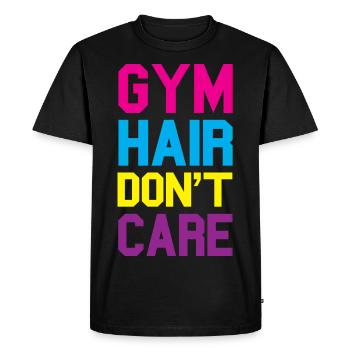 Gym - T-shirt Premium bio Homme - noir - Devant - Nico (187cm)
