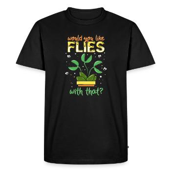 Plantes carnivores - T-shirt Premium bio Homme - noir - Devant - Nico (187cm)