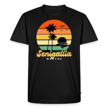 Italy Senigallia Marche Beach Vacation - Men's Premium Organic T-Shirt - black - Front - Nico (187cm)