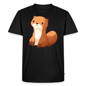 Cute Mongoose - Men's Premium Organic T-Shirt - black - Front - Nico (187cm)