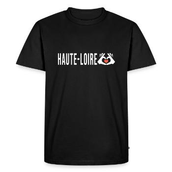 Haute Loire j aime l Haute Loire cadeau humour - T-shirt Premium bio Homme - noir - Devant - Nico (187cm)
