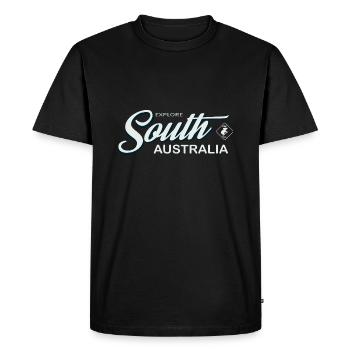 EXPLORE SOUTH AUSTRALIA - Men's Premium Organic T-Shirt - black - Front - Nico (187cm)