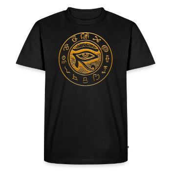eye horus anubis osiris ra eye Egypt Pharaoh - Men's Premium Organic T-Shirt - black - Front - Nico (187cm)