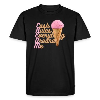 Cash rules everything around me CREAM C.R.E.A.M - T-shirt Premium bio Homme - noir - Devant - Nico (187cm)