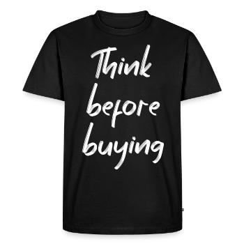 Minimalisme - T-shirt Premium bio Homme - noir - Devant - Nico (187cm)