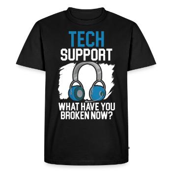 Si tout le reste échoue, redémarrez le support technique - T-shirt Premium bio Homme - noir - Devant - Nico (187cm)