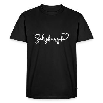 Battement de cœur de Salzbourg - T-shirt Premium bio Homme - noir - Devant - Nico (187cm)