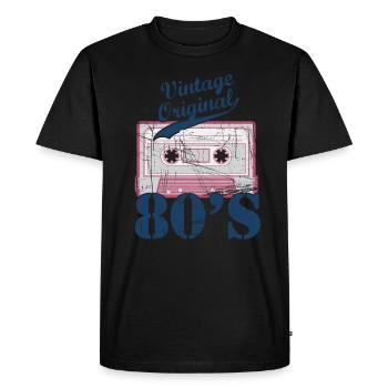 Tee shirt Mix-Tape Vintage Original 80's - T-shirt Premium bio Homme - noir - Devant - Nico (187cm)